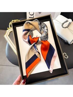 Satin Cowboy Horse Square Scarf
